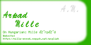 arpad mille business card